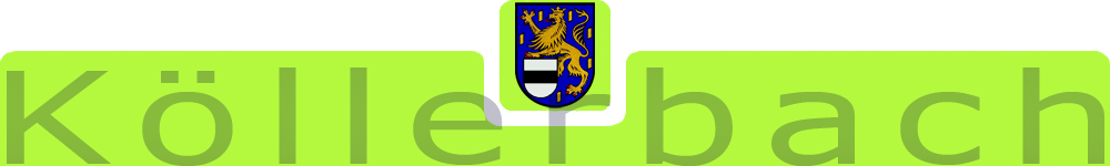 Banner Schriftzug Köllerbach mit Wappen